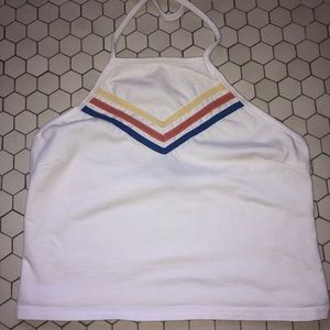 Forever 21 Halter Tie Chevron Top